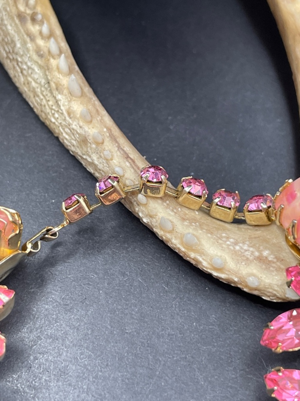 Art glass bracelet vintage size 8.25 B46 - Picture 6 of 8